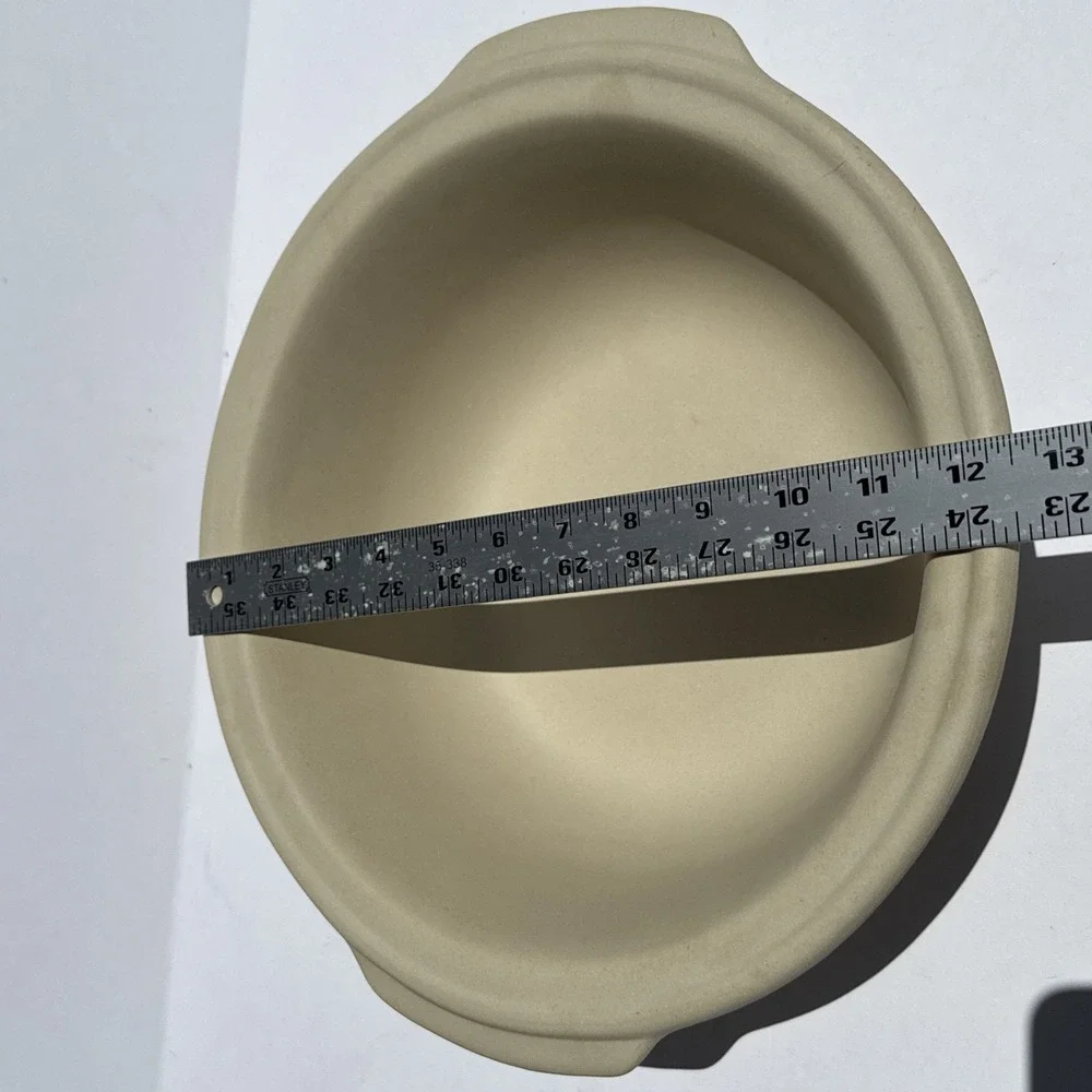 Pampered Chef Stoneware Large Mixing Baking Bowl Family Heritage 12 Inch USA EUC